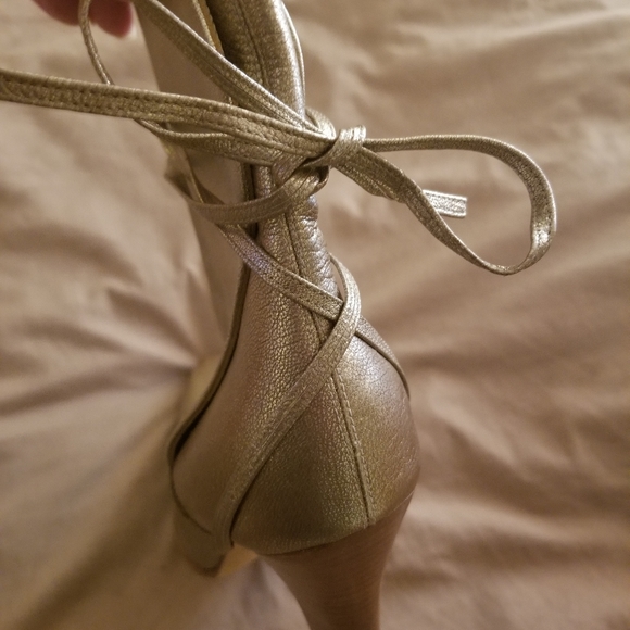 Brian Atwood gold boots booties 40 - Picture 3 of 6